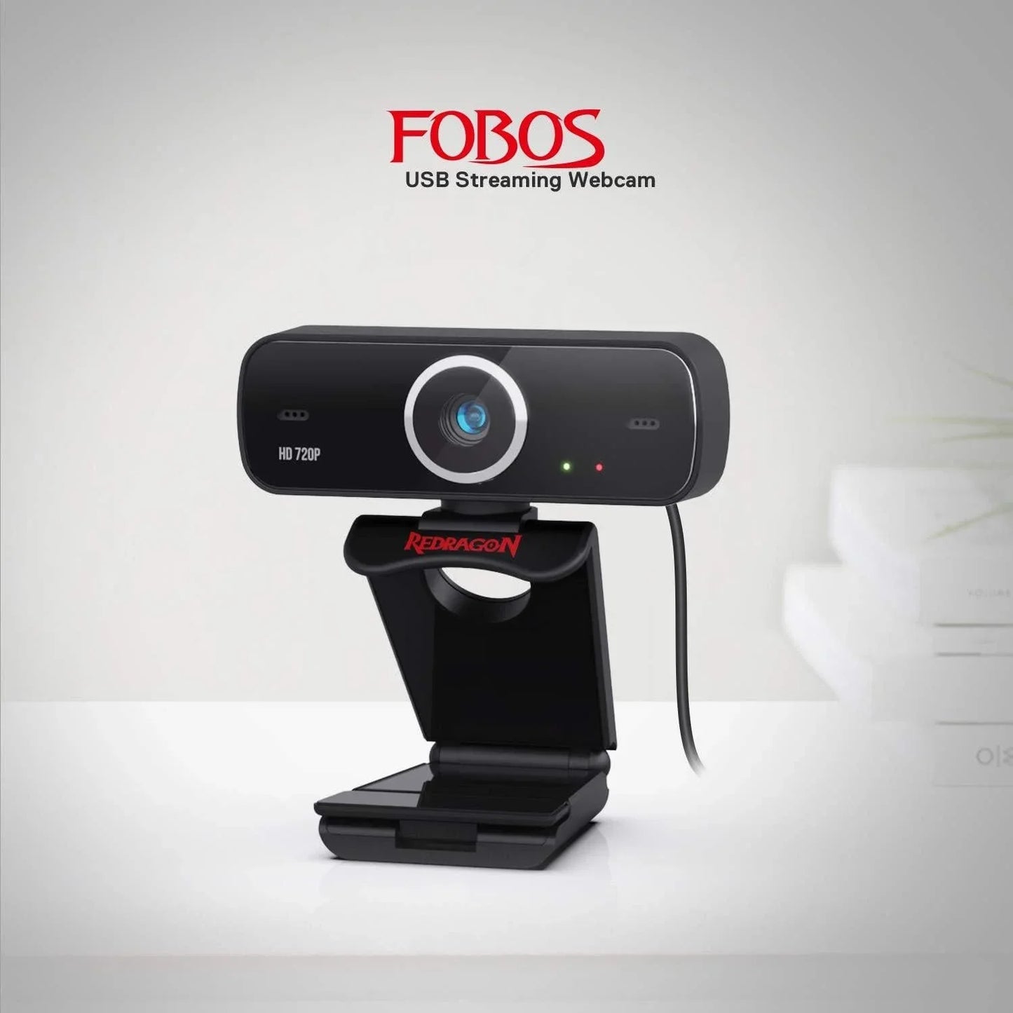 Redragon webcam gamer and streamer fobos 2 720p gw600-1 black webcams