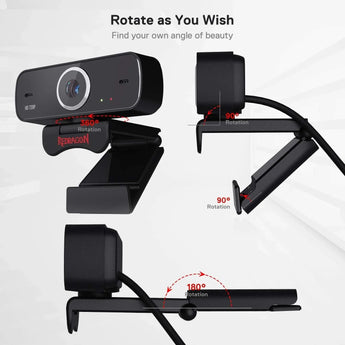 Redragon webcam gamer and streamer fobos 2 720p gw600-1 black webcams