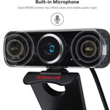 Redragon webcam gamer and streamer fobos 2 720p gw600-1 black webcams