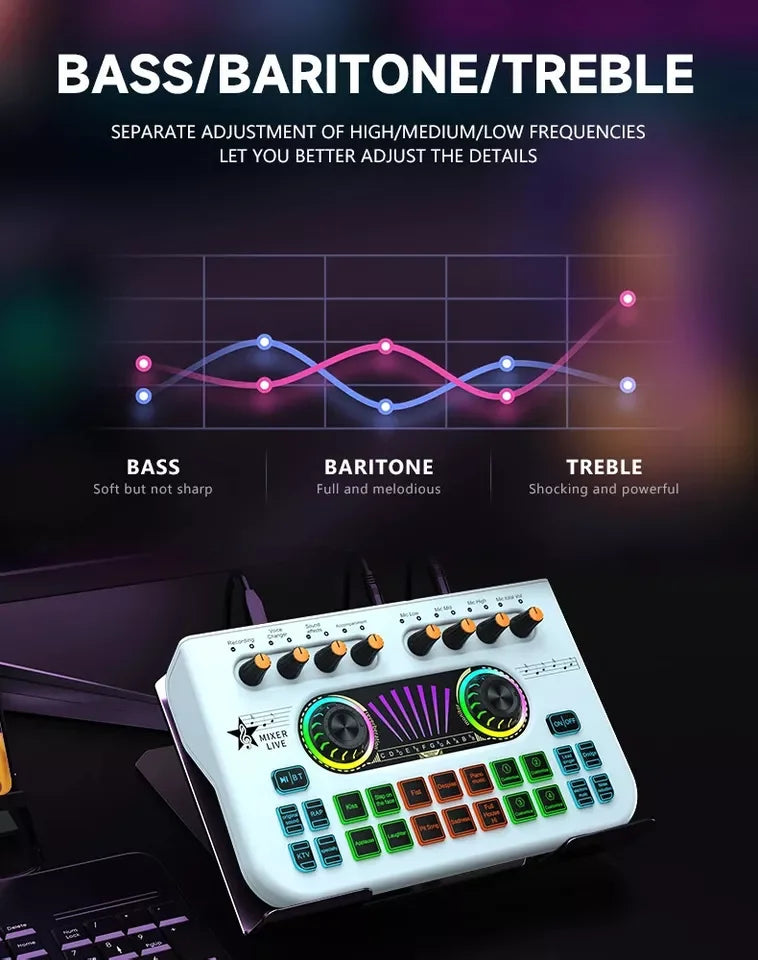 Sound card english cross-border x3 sound card special effects live recording