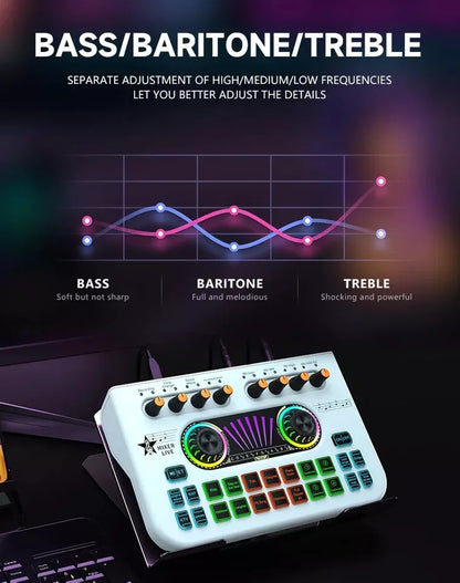 Sound card english cross-border x3 sound card special effects live recording