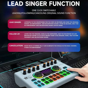 Sound card english cross-border x3 sound card special effects live recording