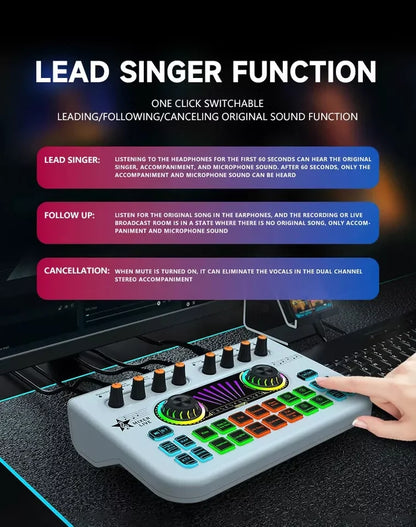 Sound card english cross-border x3 sound card special effects live recording