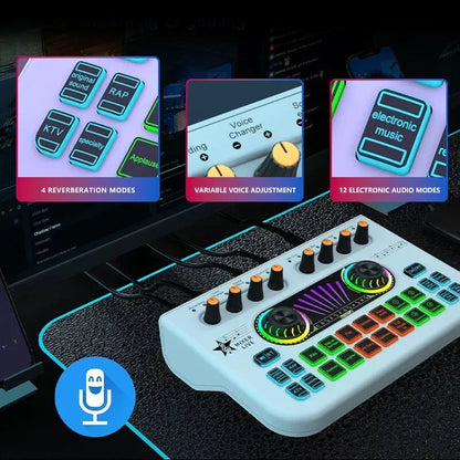 Sound card english cross-border x3 sound card special effects live recording