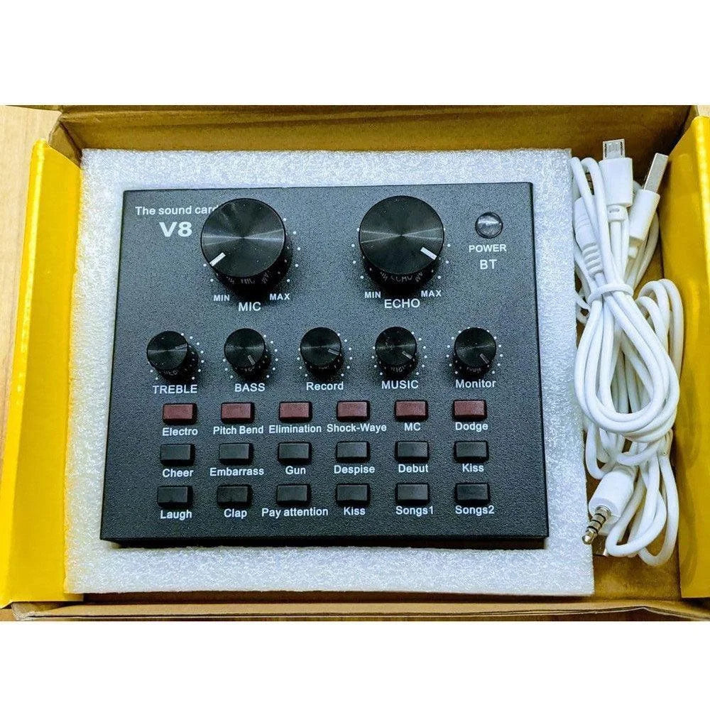 Sound card v8 mixer bluetooth soundcard v8 audio soundcard