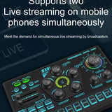 SX91 48V Audio Mixer with Voice changer,Podcast Mixer,Sound Card for Phone