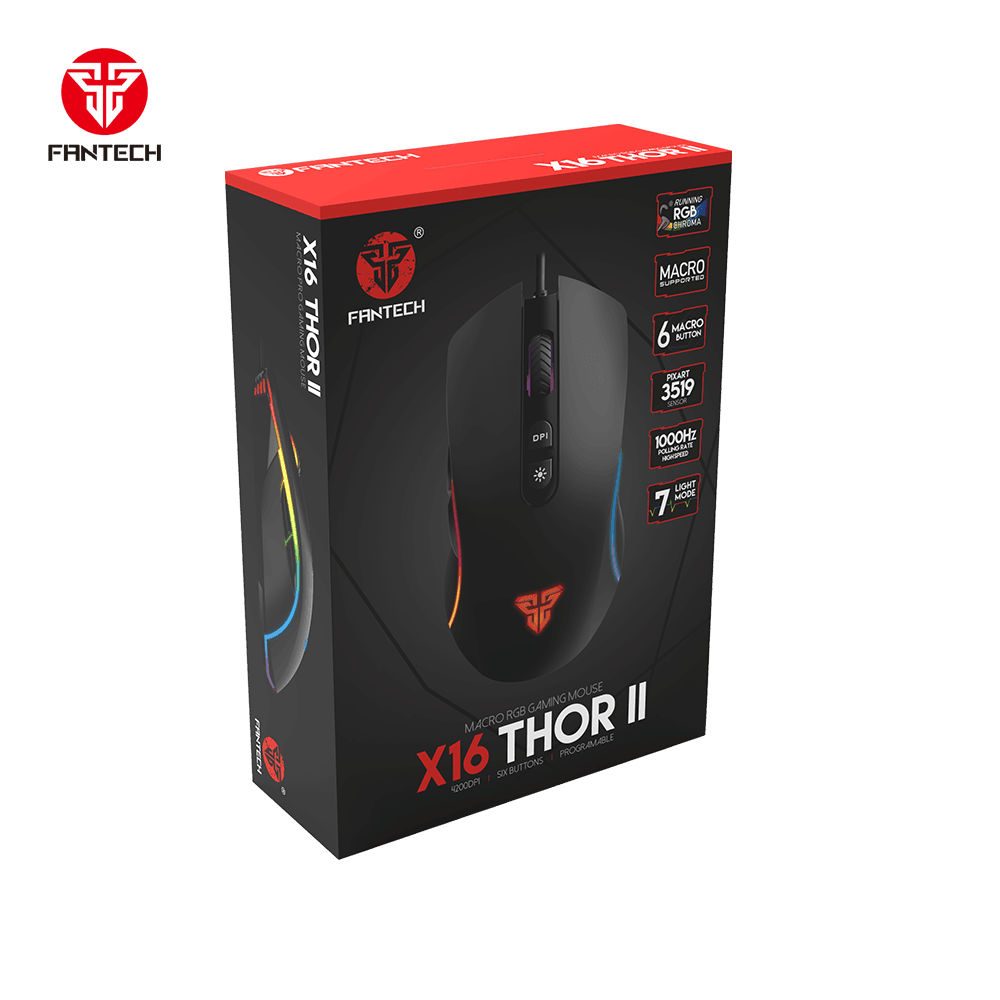 Thor ii x16 macro rgb gaming mouse - Fun Touch