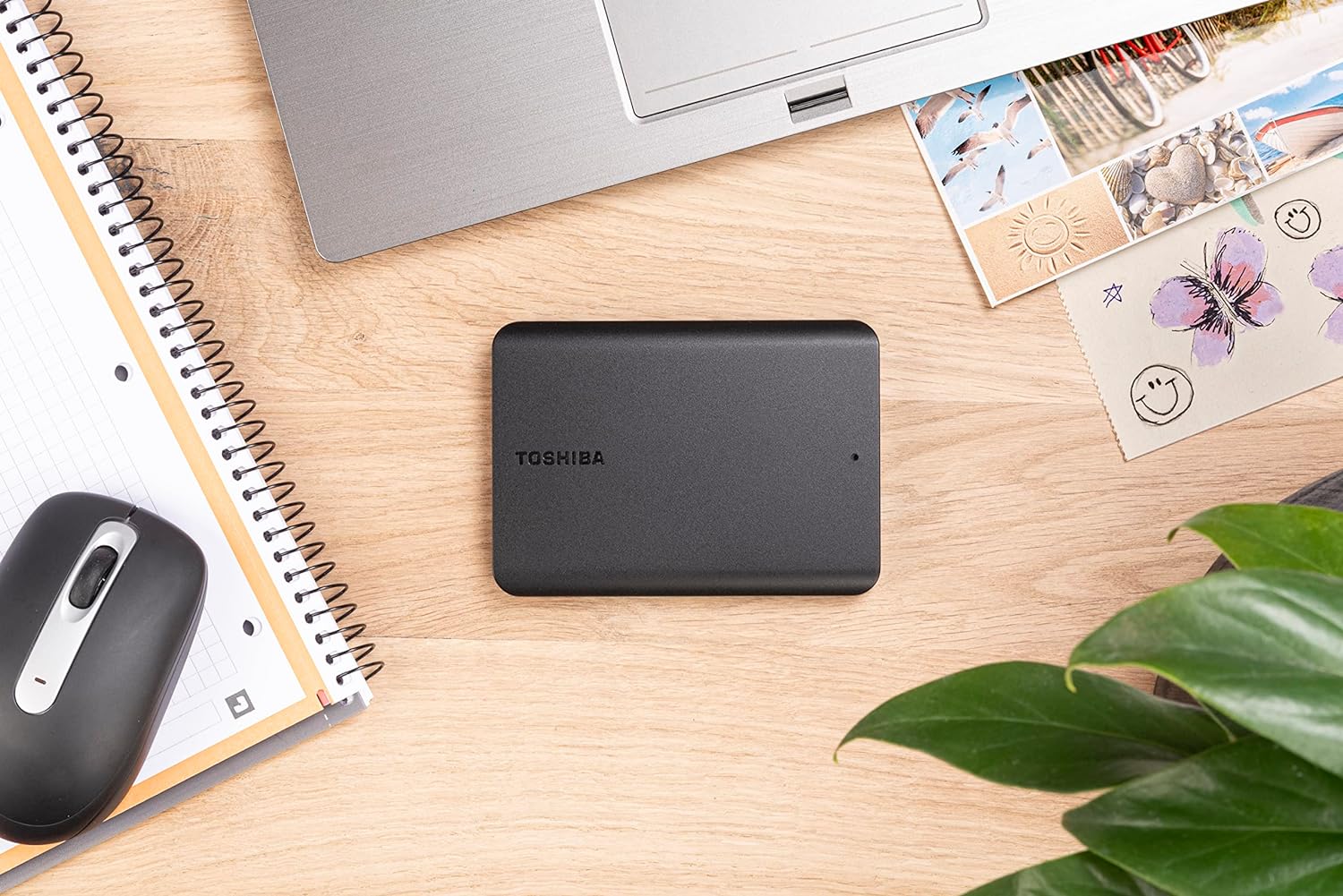 Toshiba canvio basics (1/2)tb portable external hard drive usb 3.0, black - hdtb510xk3aa - Fun Touch