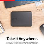 Toshiba canvio basics (1/2)tb portable external hard drive usb 3.0, black - hdtb510xk3aa - Fun Touch