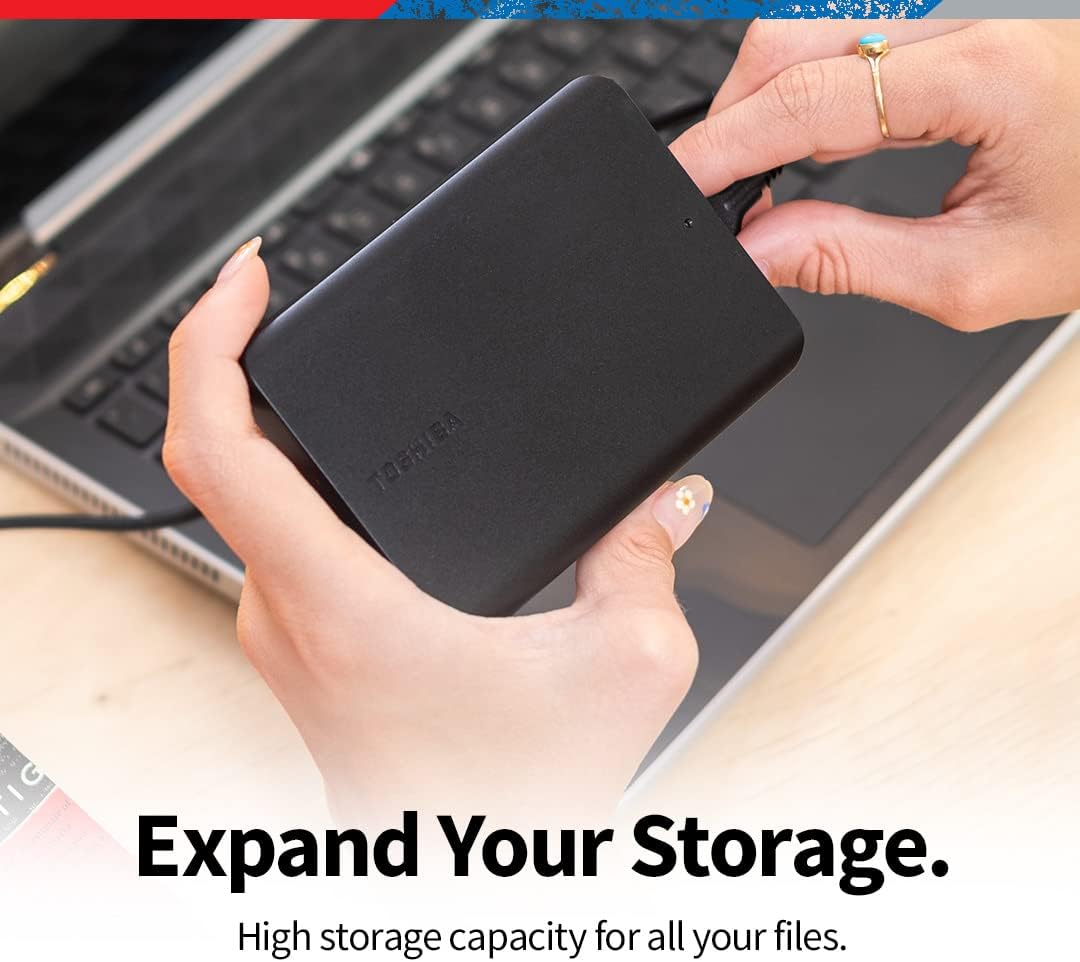 Toshiba Canvio Basics (1/2)TB Portable External Hard Drive USB 3.0 Black