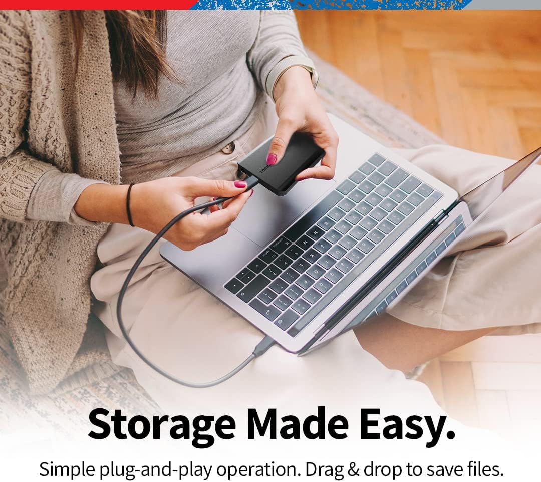Toshiba Canvio Basics (1/2)TB Portable External Hard Drive USB 3.0 Black