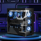 Darkflash (ds900) atx mid-tower pc case 6fan argb desktop computer & server