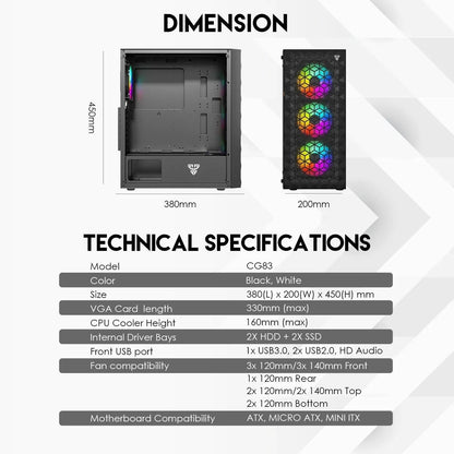Fantech aero 2 cg83 middle tower case