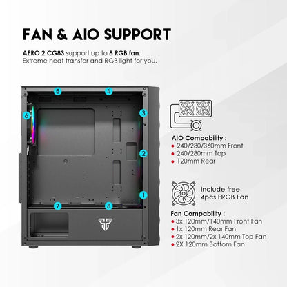 Fantech aero 2 cg83 middle tower case
