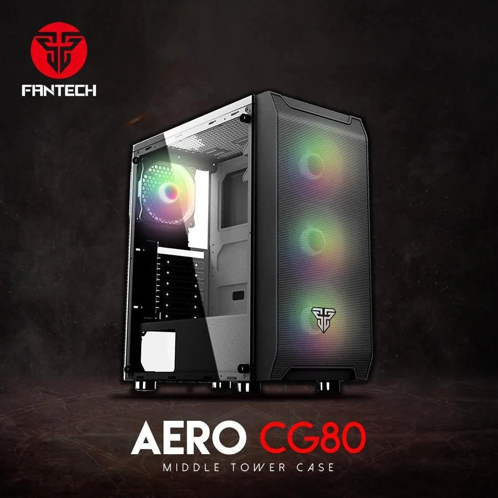 Fantech aero cg80 rgb middle tower case