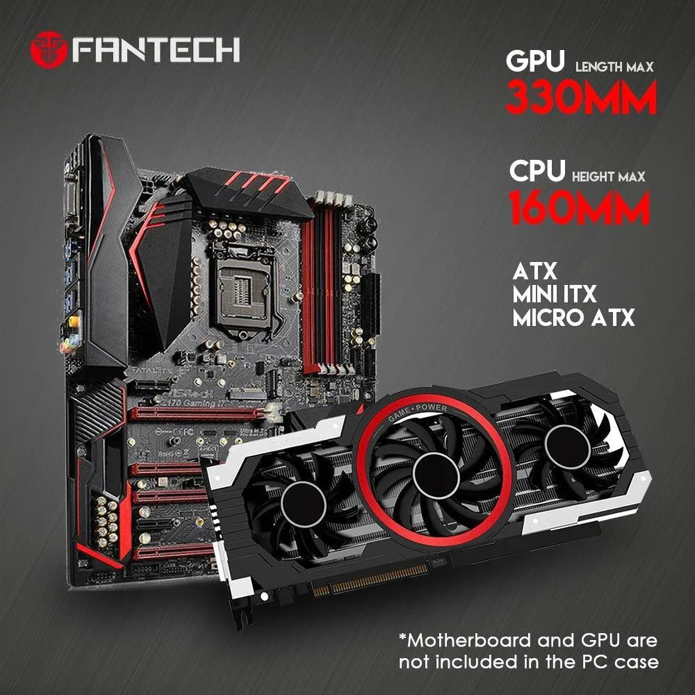 Fantech aero cg80 rgb middle tower case