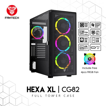 Fantech aero xl cg81 full tower case with 4 free rgb fan
