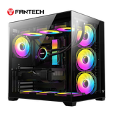 Fantech cg85 lumina mid tower gaming case - black desktop computer & server