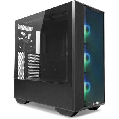 Lian li lancool 3r-x aluminum high airflow mesh front panel argb w/ 4 pwm fans w/ usb type-c - black - pc hardware