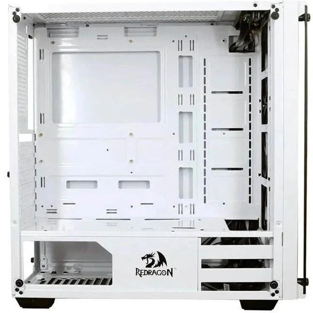 Redragon wheel jack gc-606 white game case with 3 rgb fan