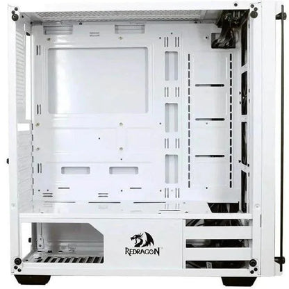 Redragon wheel jack gc-606 white game case with 3 rgb fan