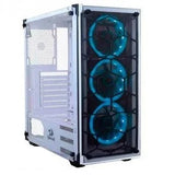 Redragon wheel jack gc-606 white game case with 3 rgb fan