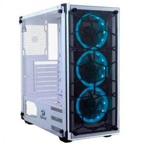 Redragon wheel jack gc-606 white game case with 3 rgb fan