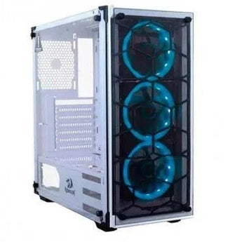Redragon wheel jack gc-606 white game case with 3 rgb fan