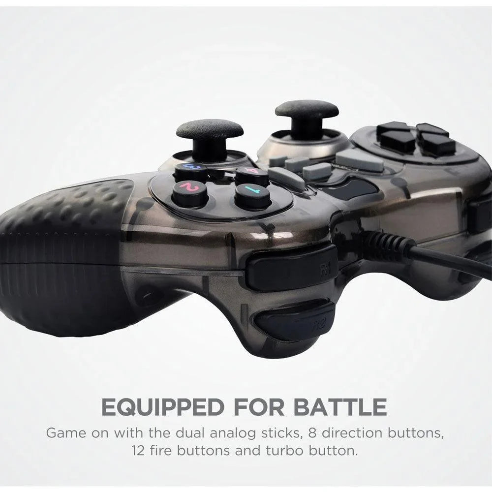 Twin dual shock usb wired gamepad joystick