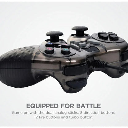 Twin dual shock usb wired gamepad joystick