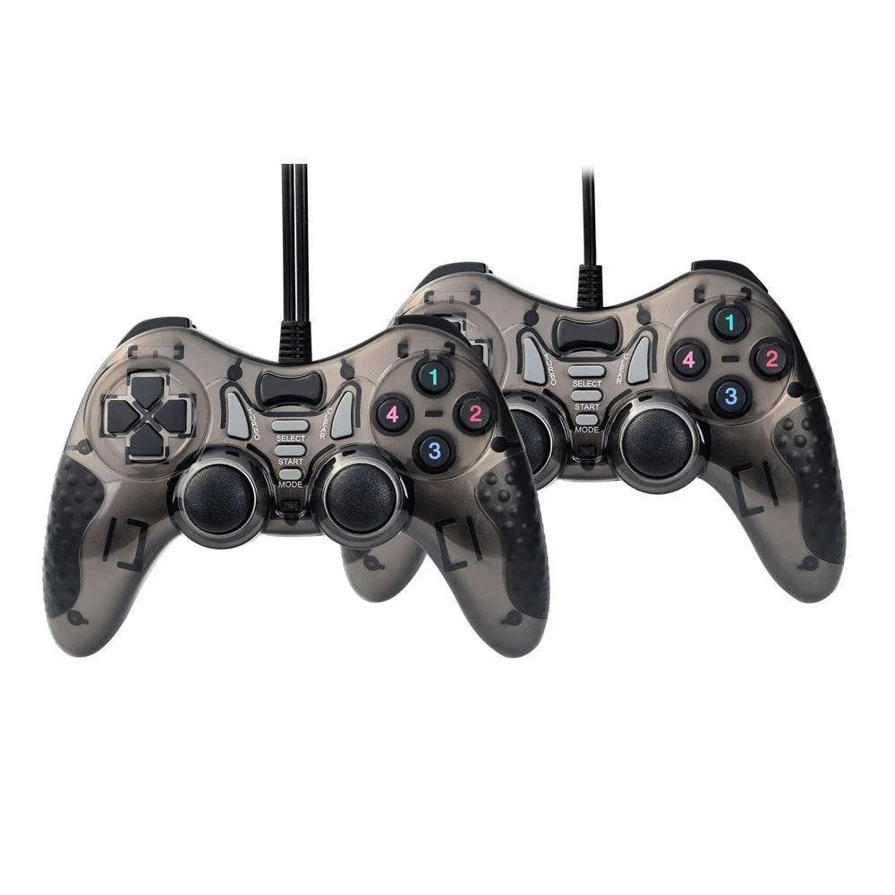 Twin dual shock usb wired gamepad joystick