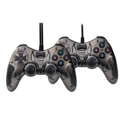 Twin dual shock usb wired gamepad joystick