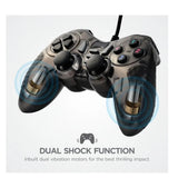 Twin dual shock usb wired gamepad joystick