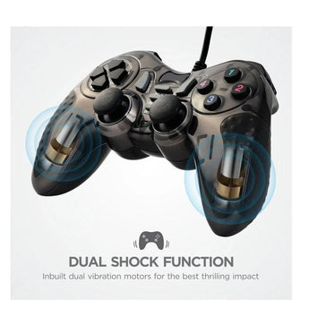 Twin dual shock usb wired gamepad joystick