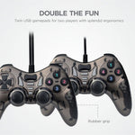 Twin Dual Shock USB Wired Gamepad Joystick Console