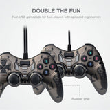 Twin Dual Shock USB Wired Gamepad Joystick Console