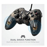 Twin dual shock usb wired gamepad joystick - Fun Touch