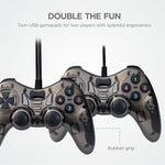 Twin Dual Shock USB Wired Gamepad Joystick Console 10 JOD