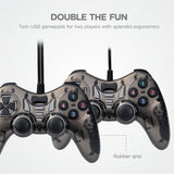 Twin Dual Shock USB Wired Gamepad Joystick Console 10 JOD