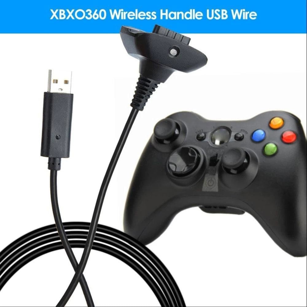 Usb charging cable for xbox 360 wireless game controller 1.5m - Fun Touch