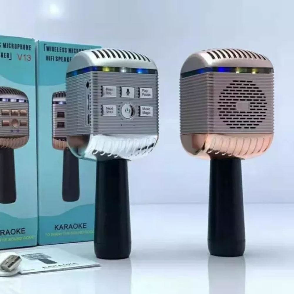 V13 Wireless Microphone HIFI Speaker Karaoke Mic Audio