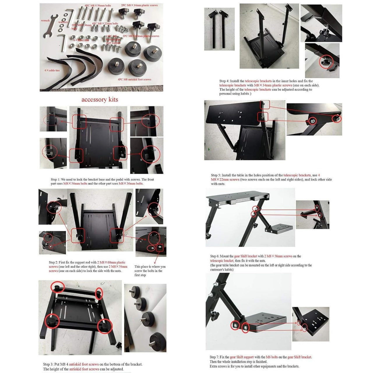 VEVOR Racing Wheel Stand for Thrustmaster Gaming Wheels Racing