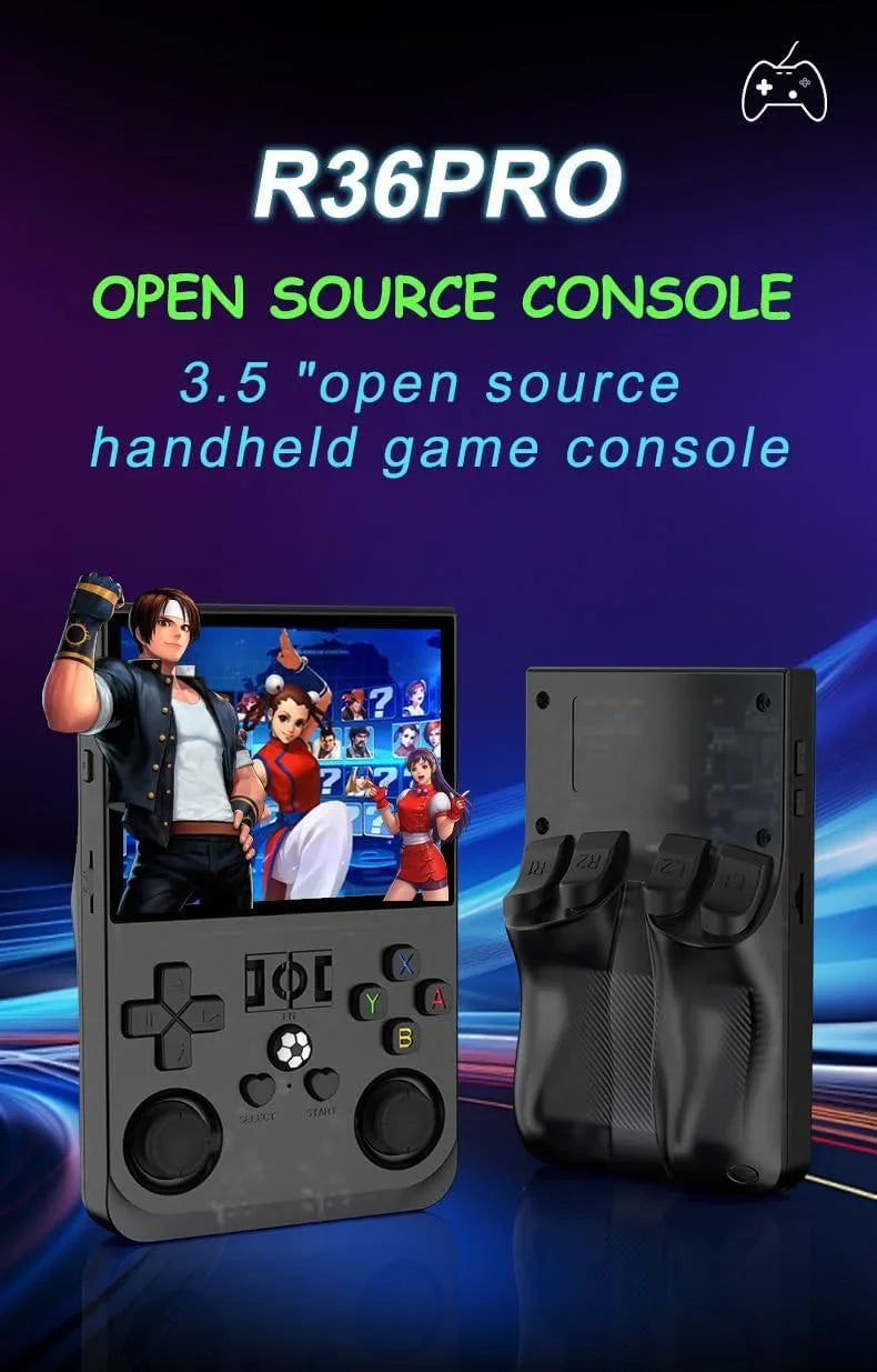 2025 r36 pro 3.5inch ips 128gb 18000+ games video handheld game players 4000mah
