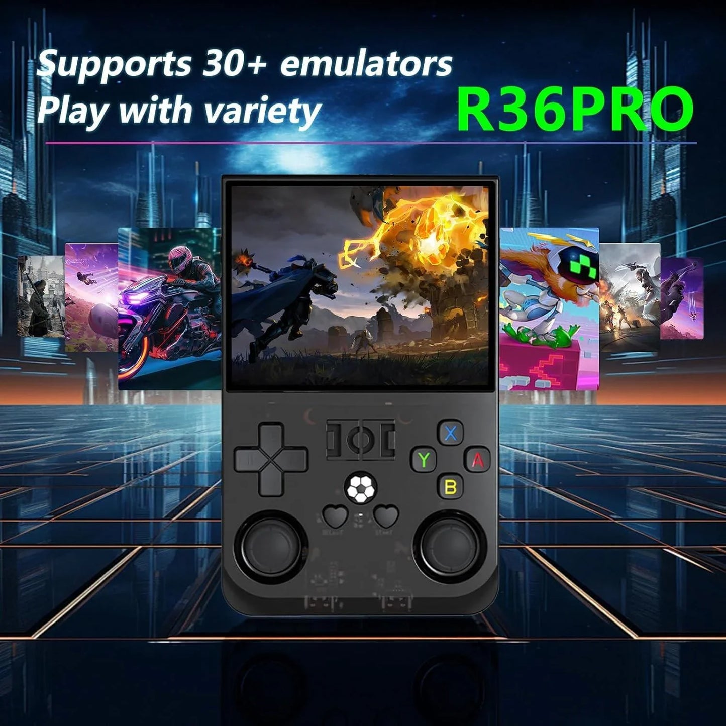 2025 r36 pro 3.5inch ips 128gb 18000+ games video handheld game players 4000mah