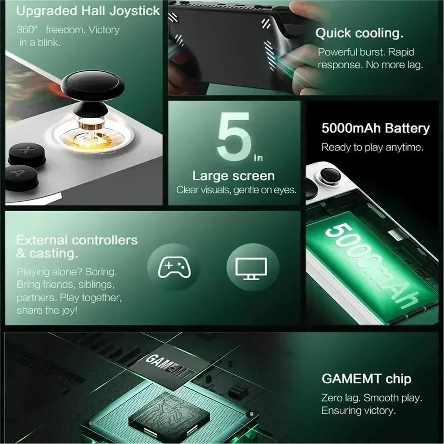 E6 handheld game console portable video game support 5-inch ips screen 60hz