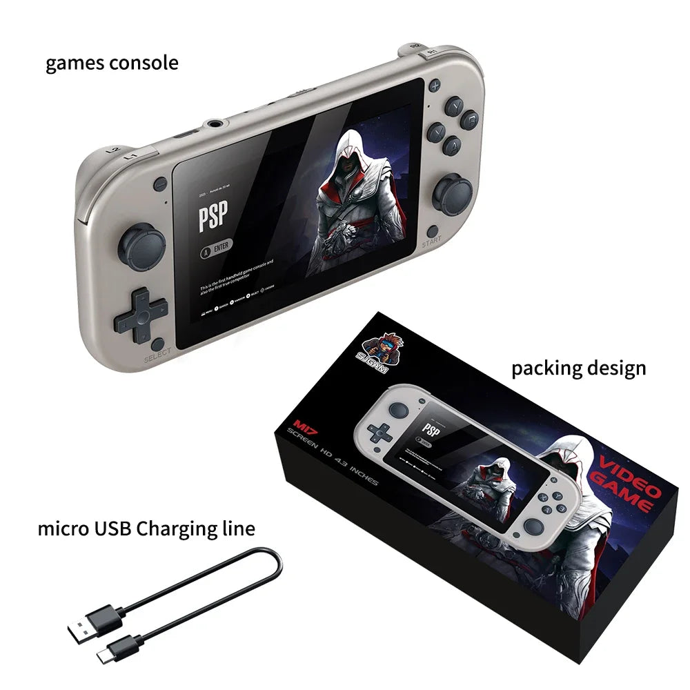 M17 retro handheld video game console 4.3 inch 20000 + classic games