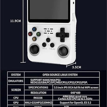 R36s handheld game console 3.5 inch ips screen retro gaming console 64g card