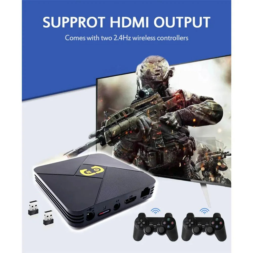 Retro classic gamebox 2.4g wireless dual system android 9.1 game stick