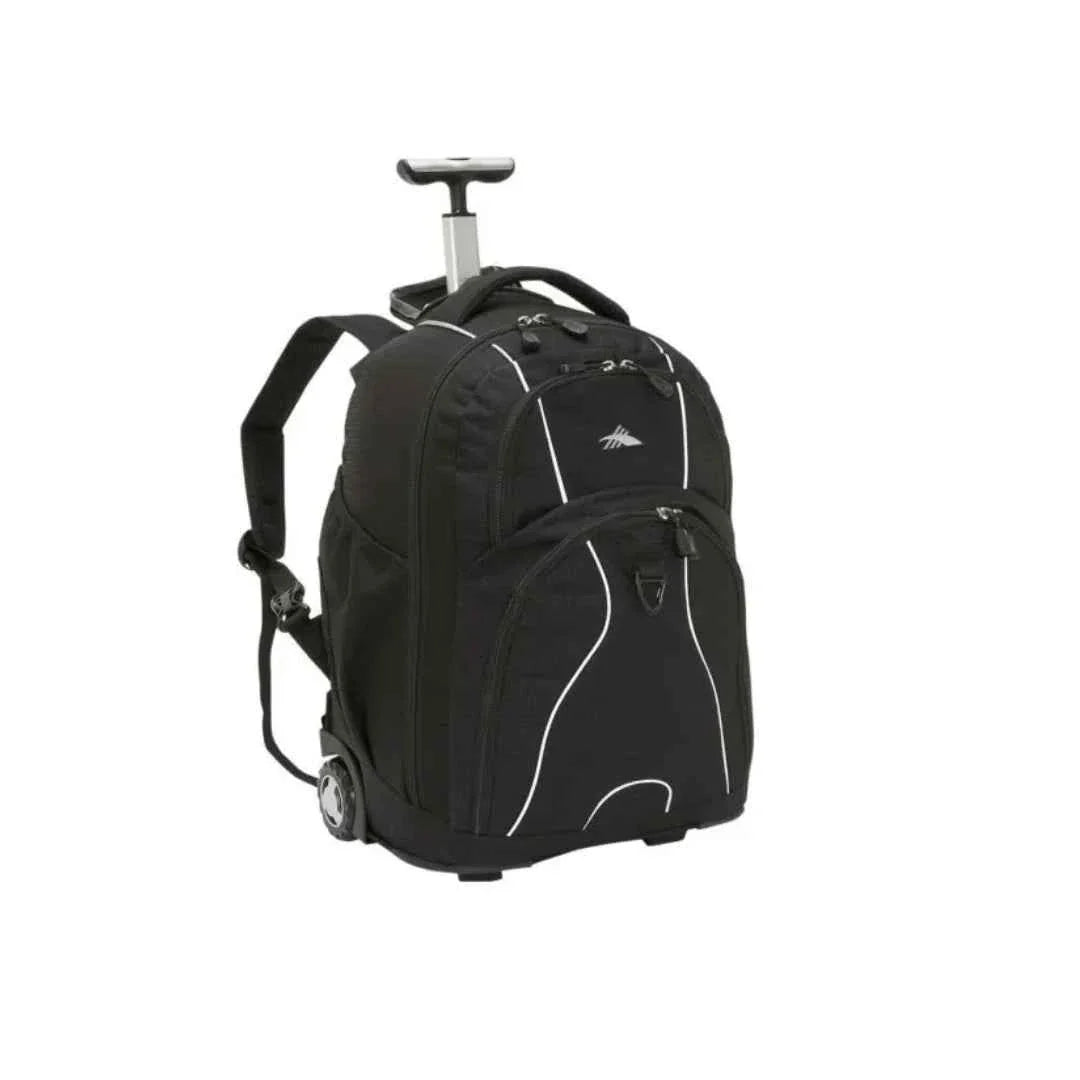 High sierra black wheeled backpack backpacks