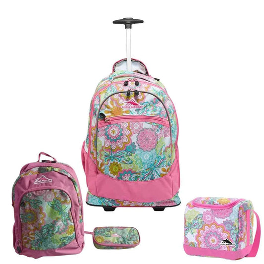 High sierra chaser wheeled backpack set (4 pc) backpacks